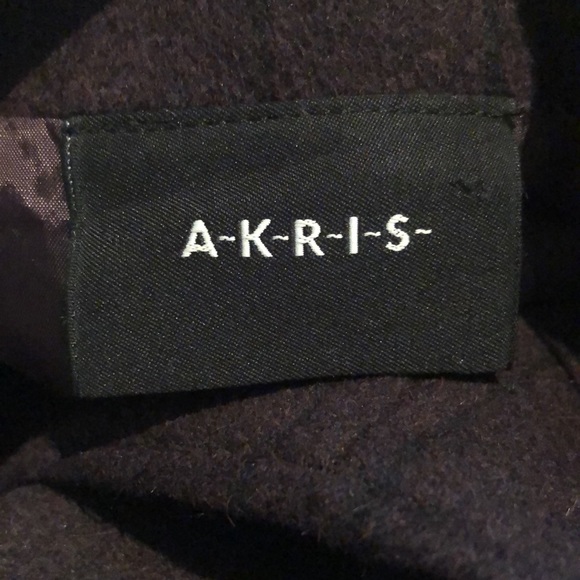 AKRIS Pinstripe Plum Wool Pencil Skirt - Picture 3 of 3